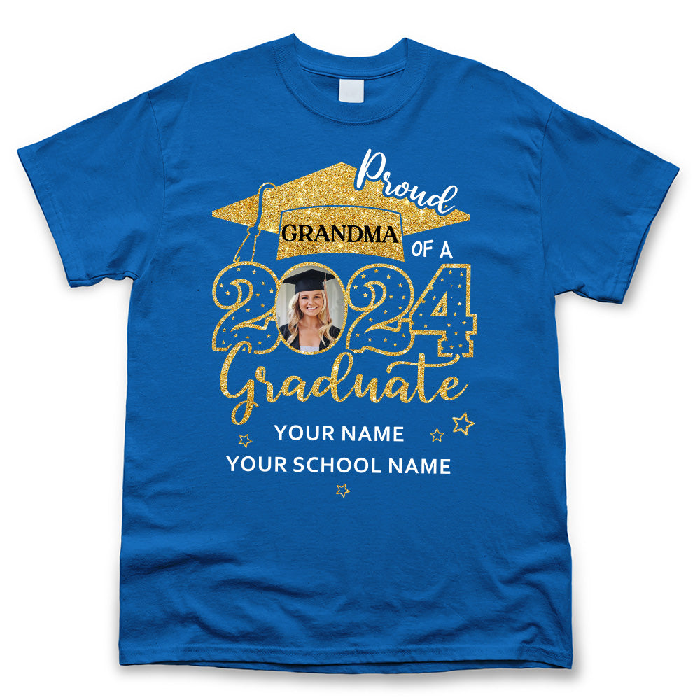 Custom Proud Mom Dad With Graduation Cap Photo Shirts, Graduation Gift Merchize