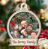 Thumbnail for Personalized Shaker Ornament - Christmas Gift For Family - Cute Family Face Photo FC