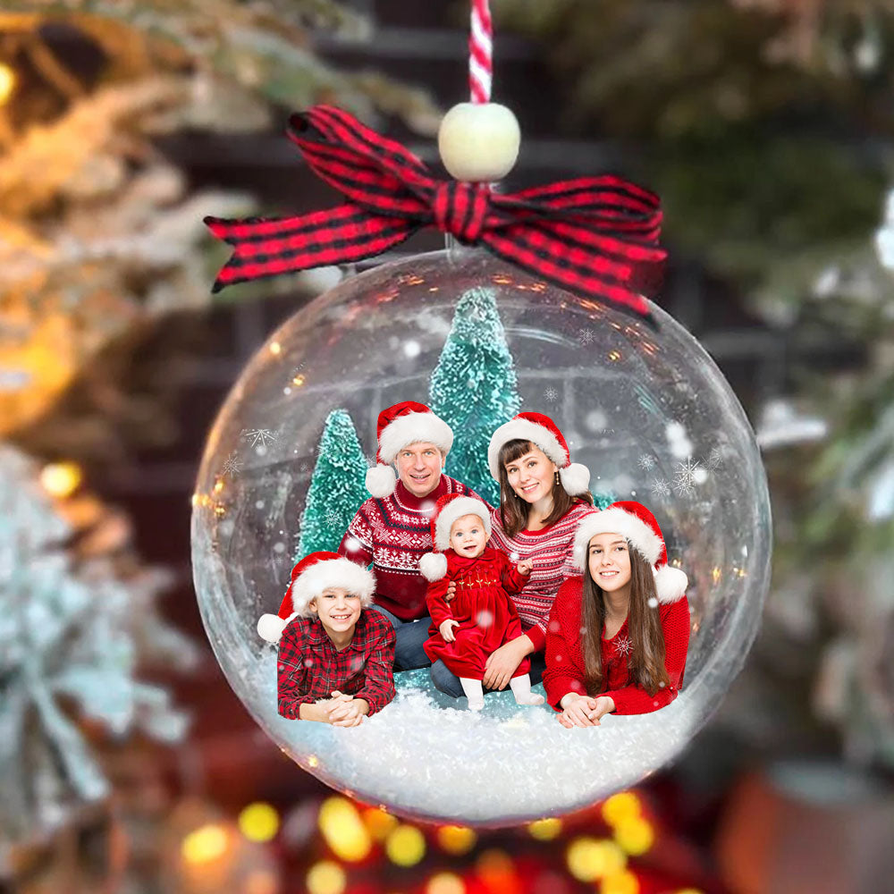 Acrylic Ball Ornament - Christmas Gift For Family - Upload Family Photo AB