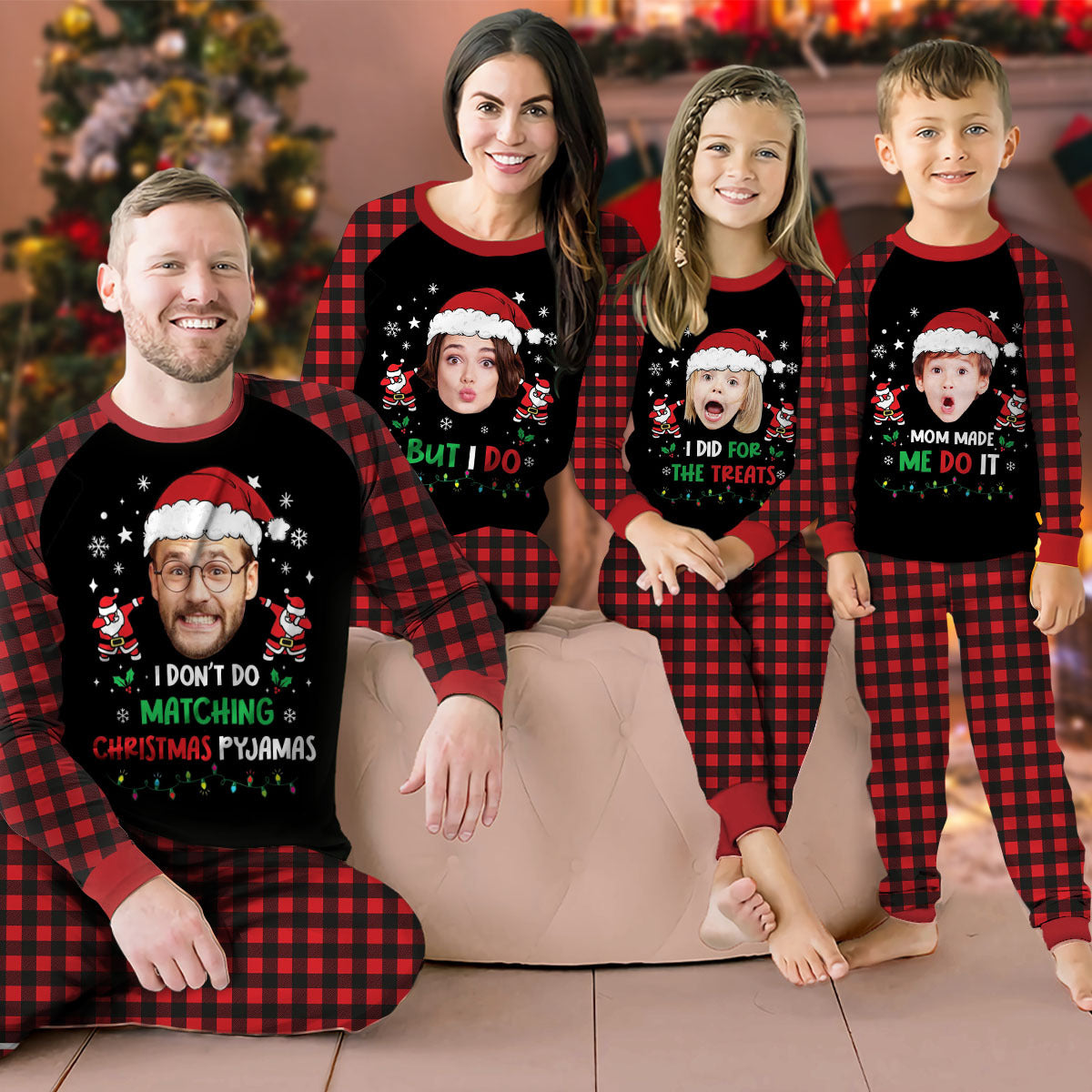 Personalized Raglan Pajamas Set - Christmas Gift For Family - I Don't Do Matching Christmas Outfits Merchize