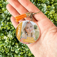 Thumbnail for Personalized Congrats Class Of 2025 Acrylic Keychain With Tassel, Graduation Keepsake FC