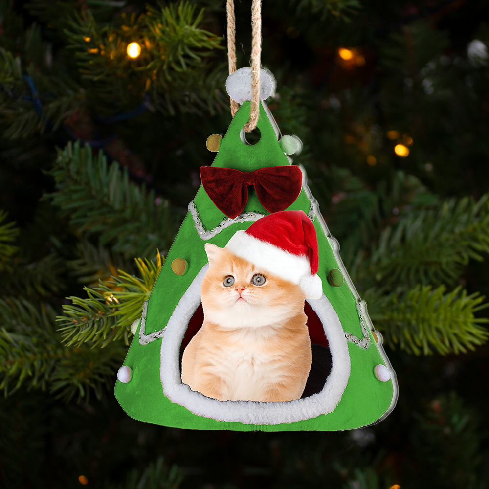 Personalized Acrylic Ornament - Christmas Gift For Pet Lover - Pet Photo Christmas Net Tent House AC