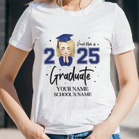 Thumbnail for Personalized Proud Of Girl Senior Class Of 2025 Graduation T-shirt, Grad Gift