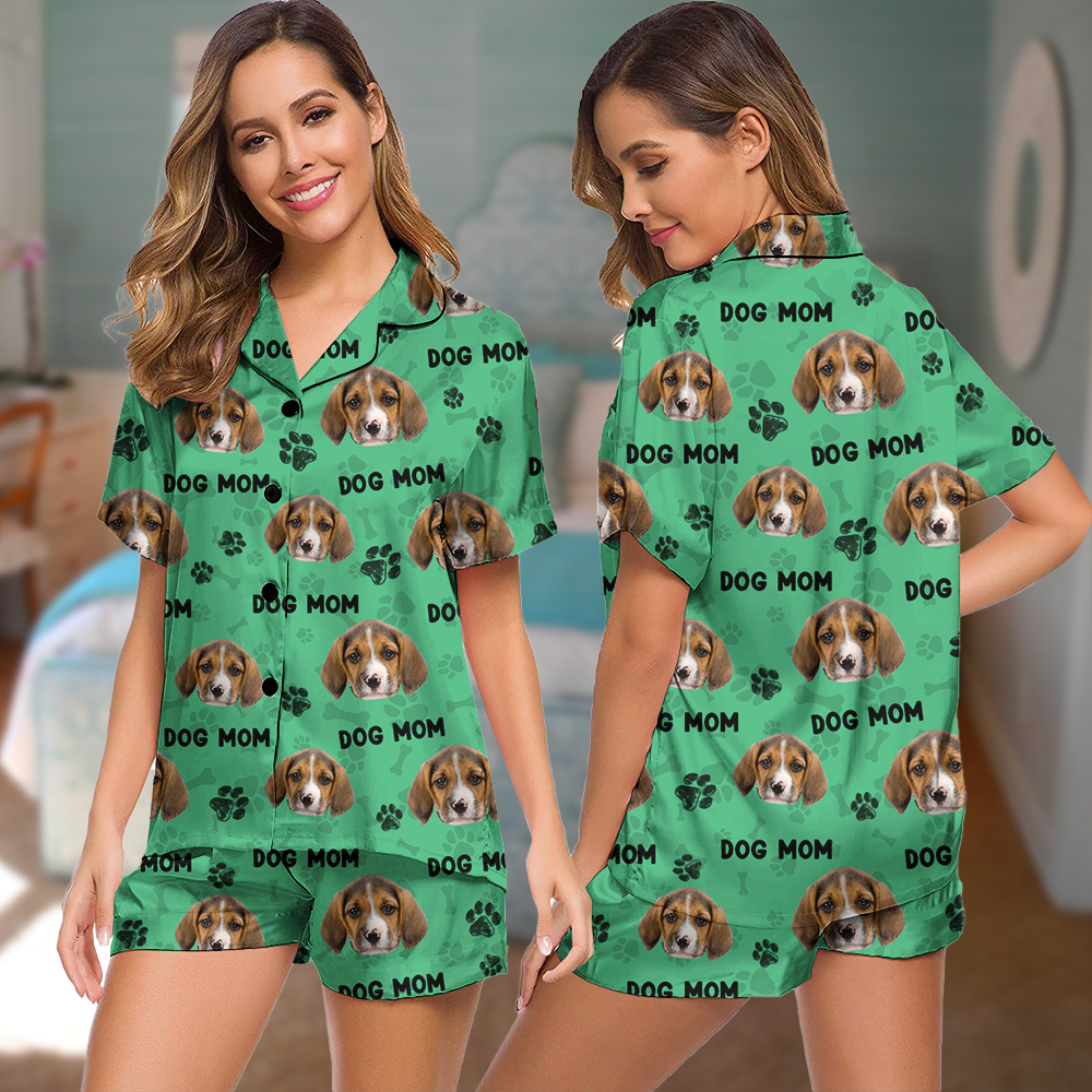 Custom Photo Dog Cat Paw For Pet Lover Short Pajamas For Men And Women AB
