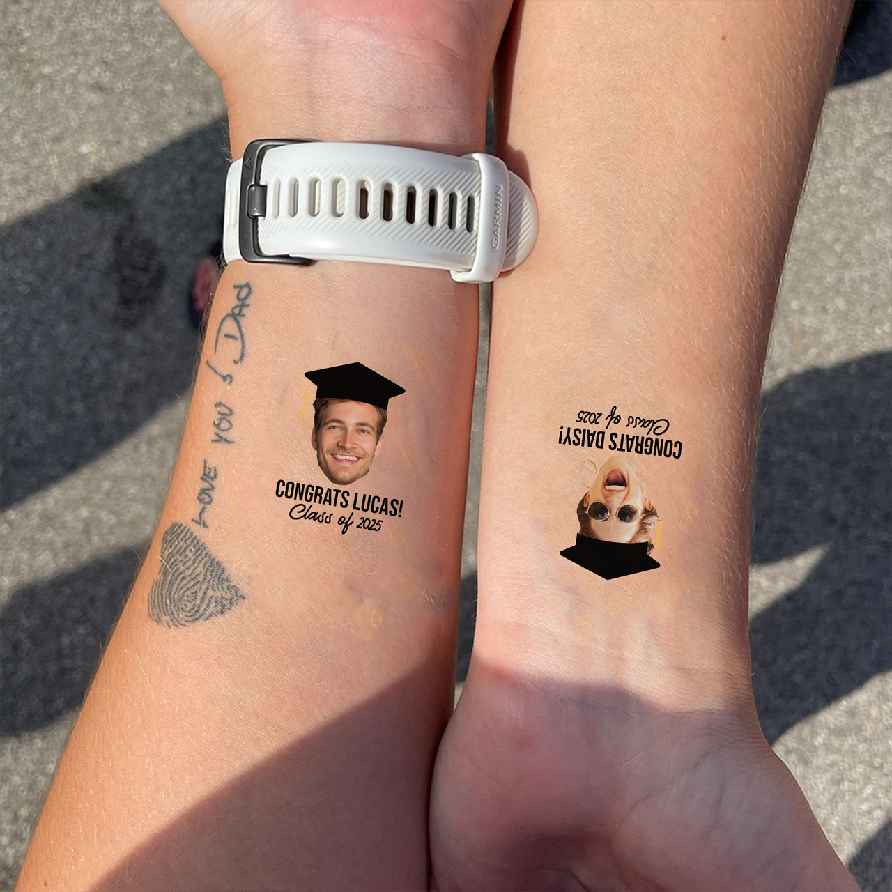 Personalized Graduation Party Face Photo Temporary Tattoos, Graduation Party Supplies 2025