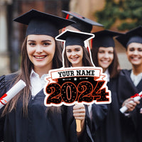 Thumbnail for Custom Graduation 2024 Face Fans With Wooden Handle, Gift For Graduation Party FC