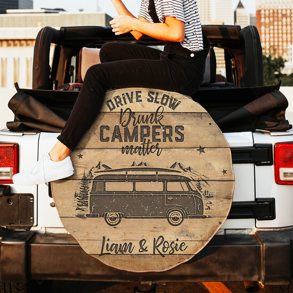 Custom RV Making Memories One Campsite At A Time Spare Tire Cover, Gift For Campers JonxiFon