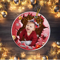 Thumbnail for Personalized Christmas Ornament - Christmas Gift For Family - Photo Christmas Tree Decoration AE