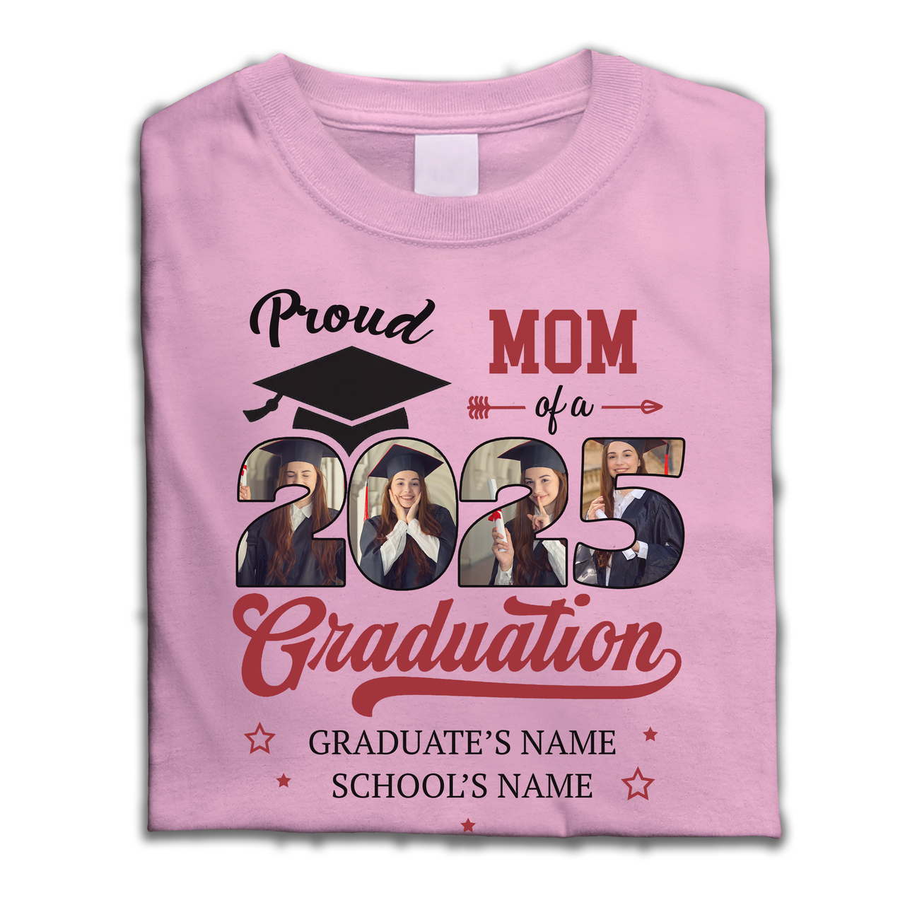 Custom Photo Proud Family Of A 2025 Graduation Shirts, Graduation Gift