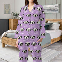 Thumbnail for Personalized Pajamas Set - Gift For Pet Lover - Christmas Paw Print Pet Photo Sleepwear AB