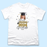 Thumbnail for Custom Portrait Photo Proud Family Of 2024 Photo Graduation White Shirts, Graduation Gift Merchize