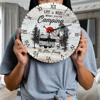 Thumbnail for Custom Life Is Better When You're Camping Wall Wooden Clock, Gift For Camper FC