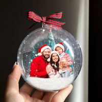 Thumbnail for Acrylic Ball Ornament - Christmas Gift For Family - Upload Family Photo AB