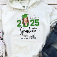 Thumbnail for Personalized Proud Of Girl Senior Class Of 2025 Graduation T-shirt, Grad Gift