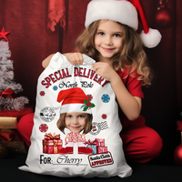 Thumbnail for Personalized Santa Sack - Christmas Gift For Family - Face Photo Santa Costumes AB