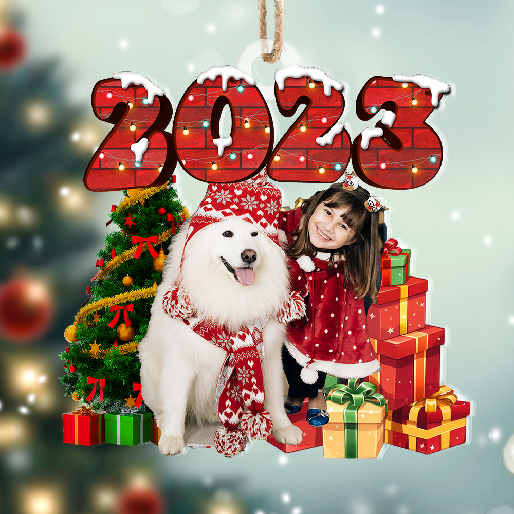 Personalized Acrylic Ornament - Christmas Gift For Pet Lovers - Upload Pet Photo 2023 AC