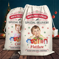 Thumbnail for Personalized Christmas Bag - Christmas Gift For Family - Vintage Style With Photo AB