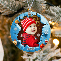 Thumbnail for Personalized Christmas Ornament - Christmas Gift For Family - Photo Christmas Tree Decoration AE