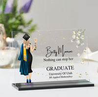 Thumbnail for Custom Class of 2024 Graduate Acrylic Plaque With Black Stand, Graduation Gift FC