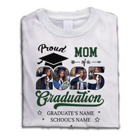 Thumbnail for Custom Photo Proud Family Of A 2025 Graduation Shirts, Graduation Gift