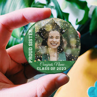 Thumbnail for Custom Class Of 2025 Proud Mom Photo Graduation Badge Pin Button, Graduation Gift FC