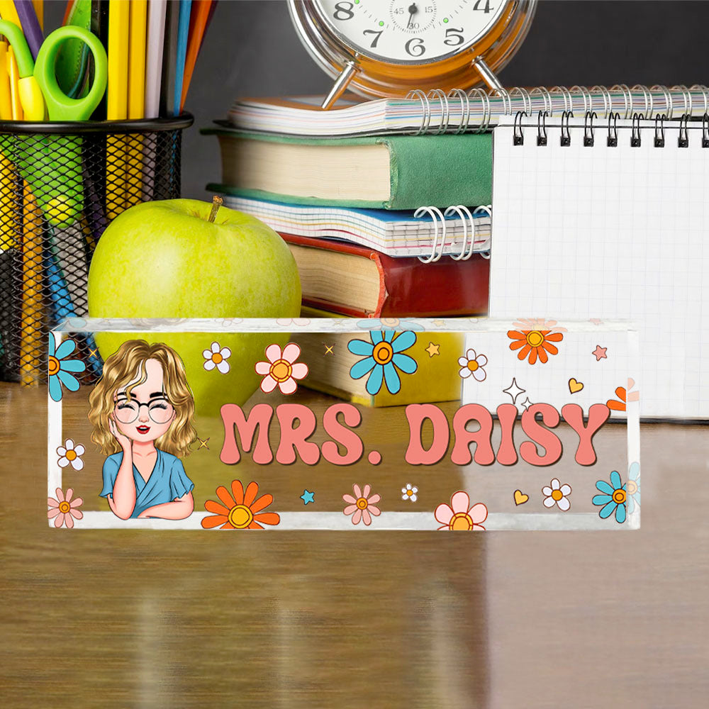 Teacher Name Plate Custom Gift Personalized Nameplate For Desk Or Shel –  Broad Bay Personalized Gifts Shipped Fast
