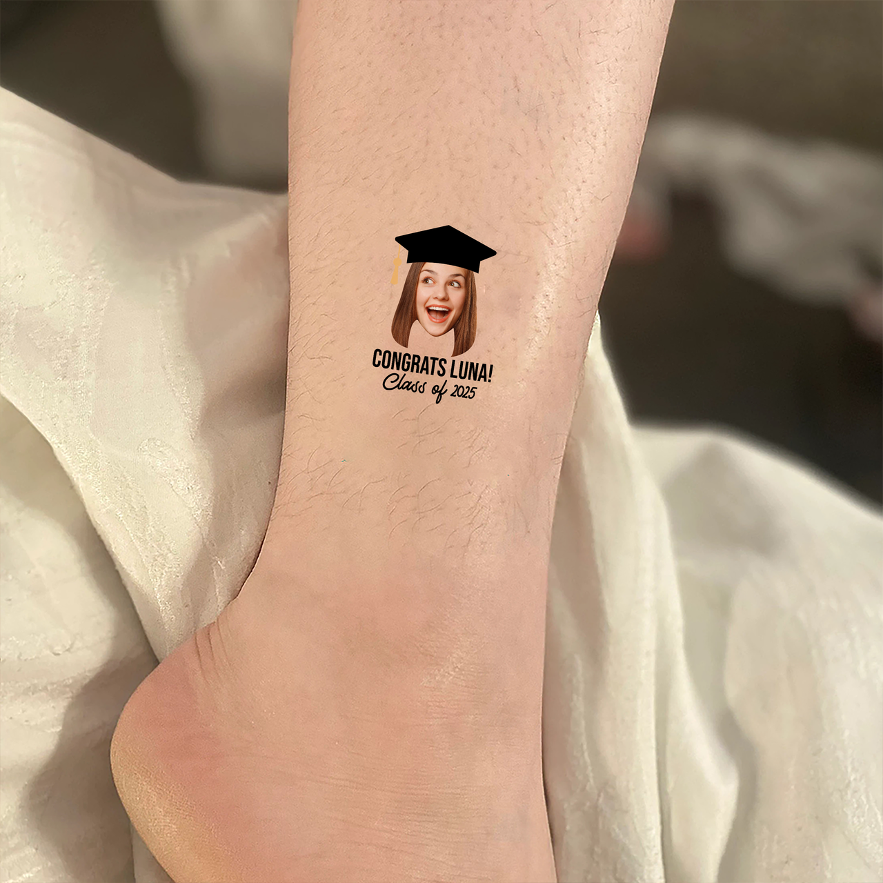 Personalized Graduation Party Face Photo Temporary Tattoos, Graduation Party Supplies 2025