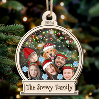 Thumbnail for Personalized Shaker Ornament - Christmas Gift For Family - Cute Family Face Photo FC