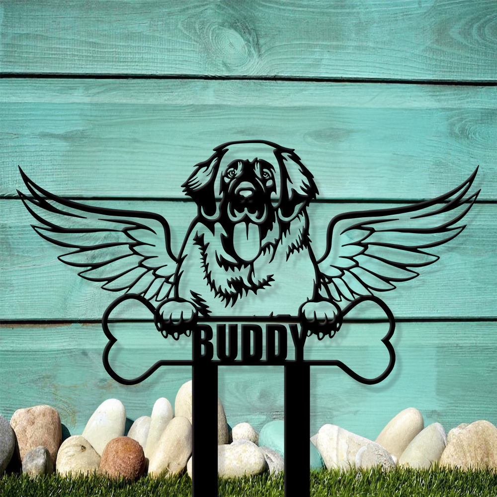 Personalized Metal Yard Sign With Stakes - Dog Memorial Gift Geargag