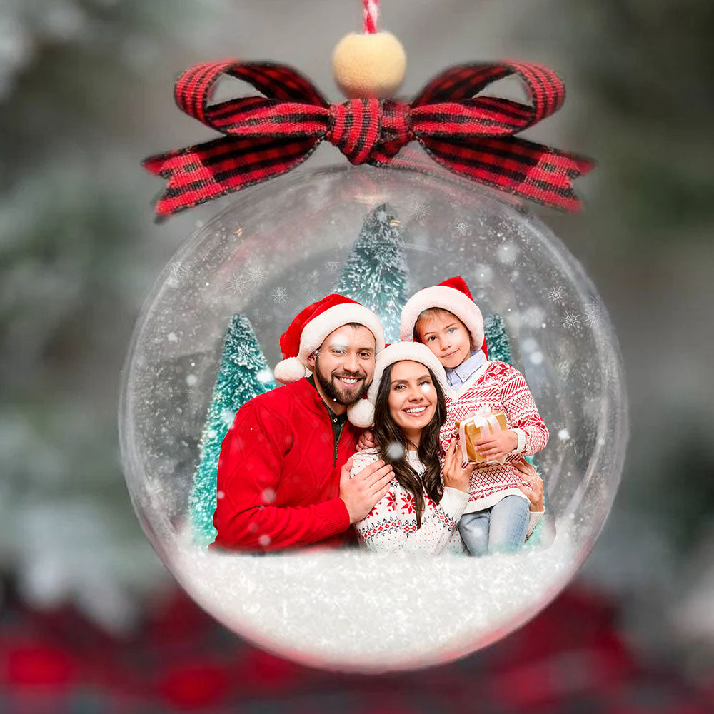 Acrylic Ball Ornament - Christmas Gift For Family - Upload Family Photo AB