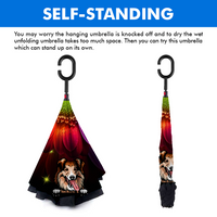 Thumbnail for Custom Magical Dog Cat Windproof Reverse Upside Down C-Handle Double Layer Umbrella, Pet Lover Gift JonxiFon