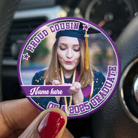 Thumbnail for Personalized Proud Mom Of A 2025 Graduate Family Badge Pin Button, Graduation Gift FC