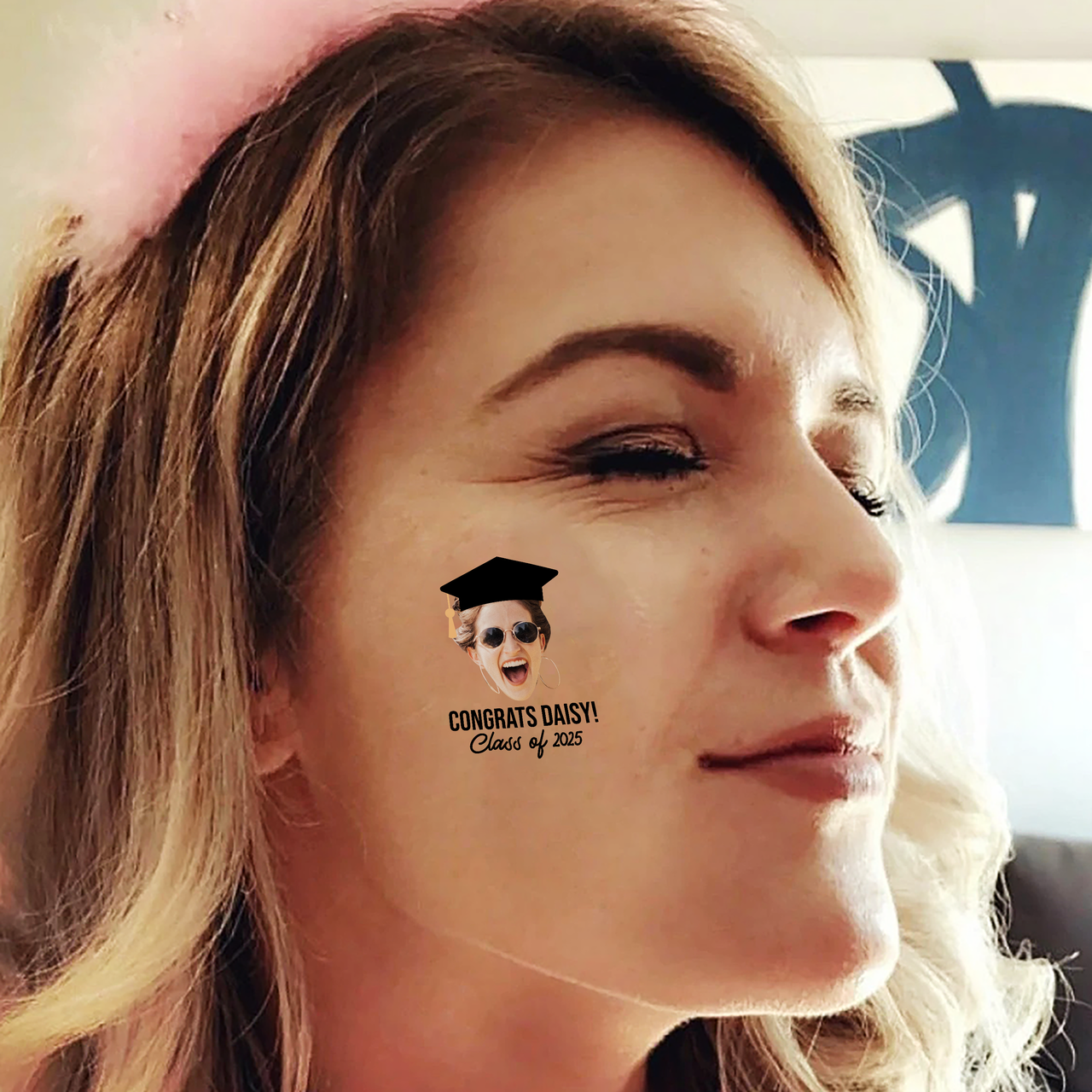 Personalized Graduation Party Face Photo Temporary Tattoos, Graduation Party Supplies 2025