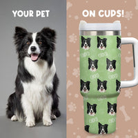 Thumbnail for Personalized 40oz Tumbler - Gift For Pet Lovers - Pawprint Dog Cat Photo Yoycol