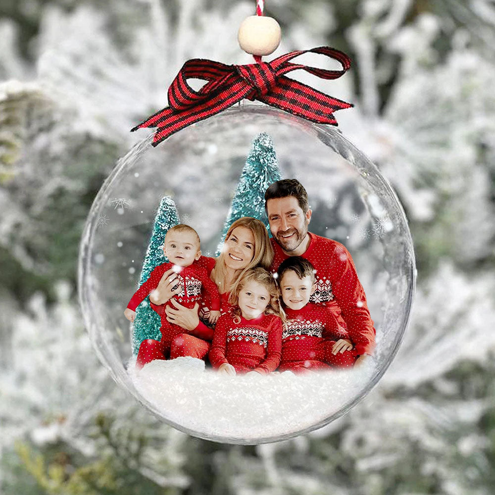 Acrylic Ball Ornament - Christmas Gift For Family - Upload Family Photo AB