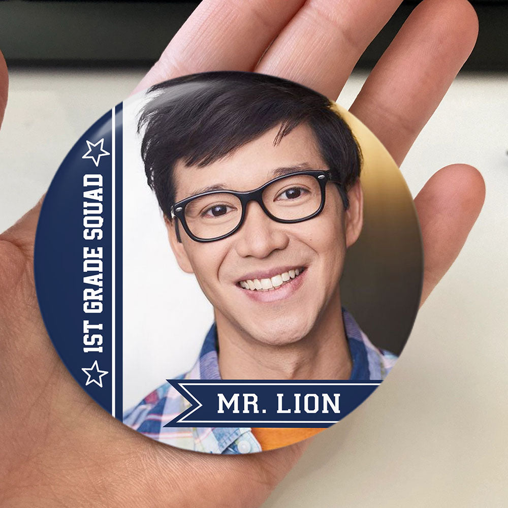 Personalized Grade Squad Teacher Team Pin Button Badge, Back To School Accessory JonxiFon