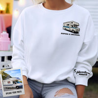 Thumbnail for Personalized Embroidered T-shirt, Sweatshirt, Hoodie - Gift For Camping Lovers - Embroidery Camping RV Photo FC