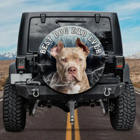 Thumbnail for Personalized Photo Best Dog Dad Dog Mom Ever Retro Spare Tire Cover, Gift For Pet Lovers JonxiFon