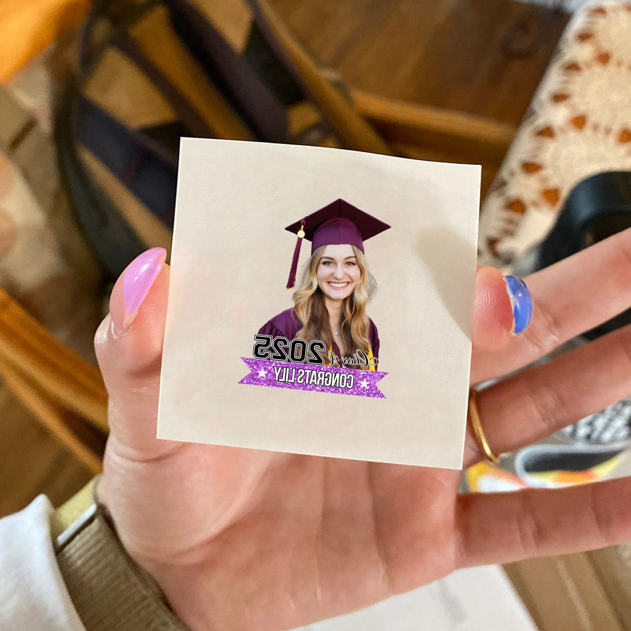 Personalized Congrats Class of 2025 Glitter Graduation Party Tattoos, Graduation Party Supply FC