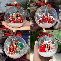 Thumbnail for Acrylic Ball Ornament - Christmas Gift For Family - Upload Family Photo AB