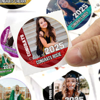 Thumbnail for Personalized Proud Family Class of 2025 Graduation Glitter Roll Sticker, Graduation Party Supply JonxiFon