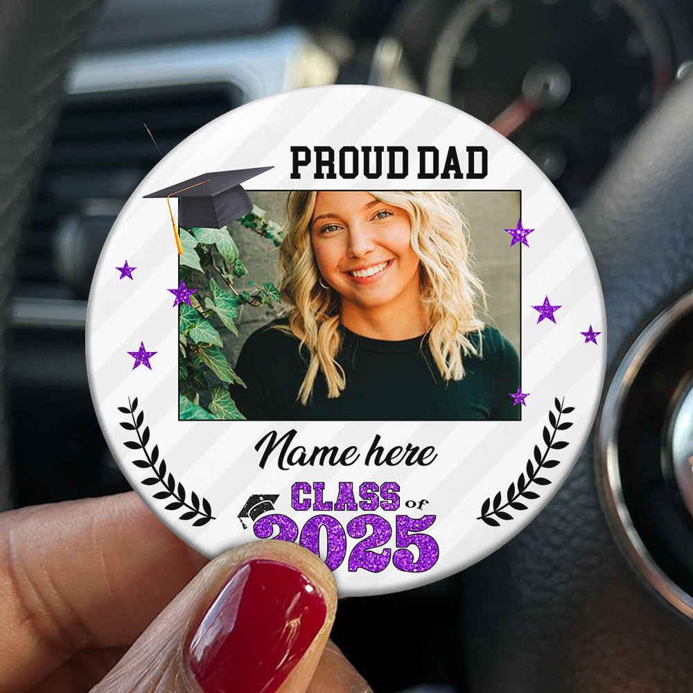 Custom Proud Family 2025 Photo Graduation Class Of 2025 Badge Pin Button, Graduation Gift