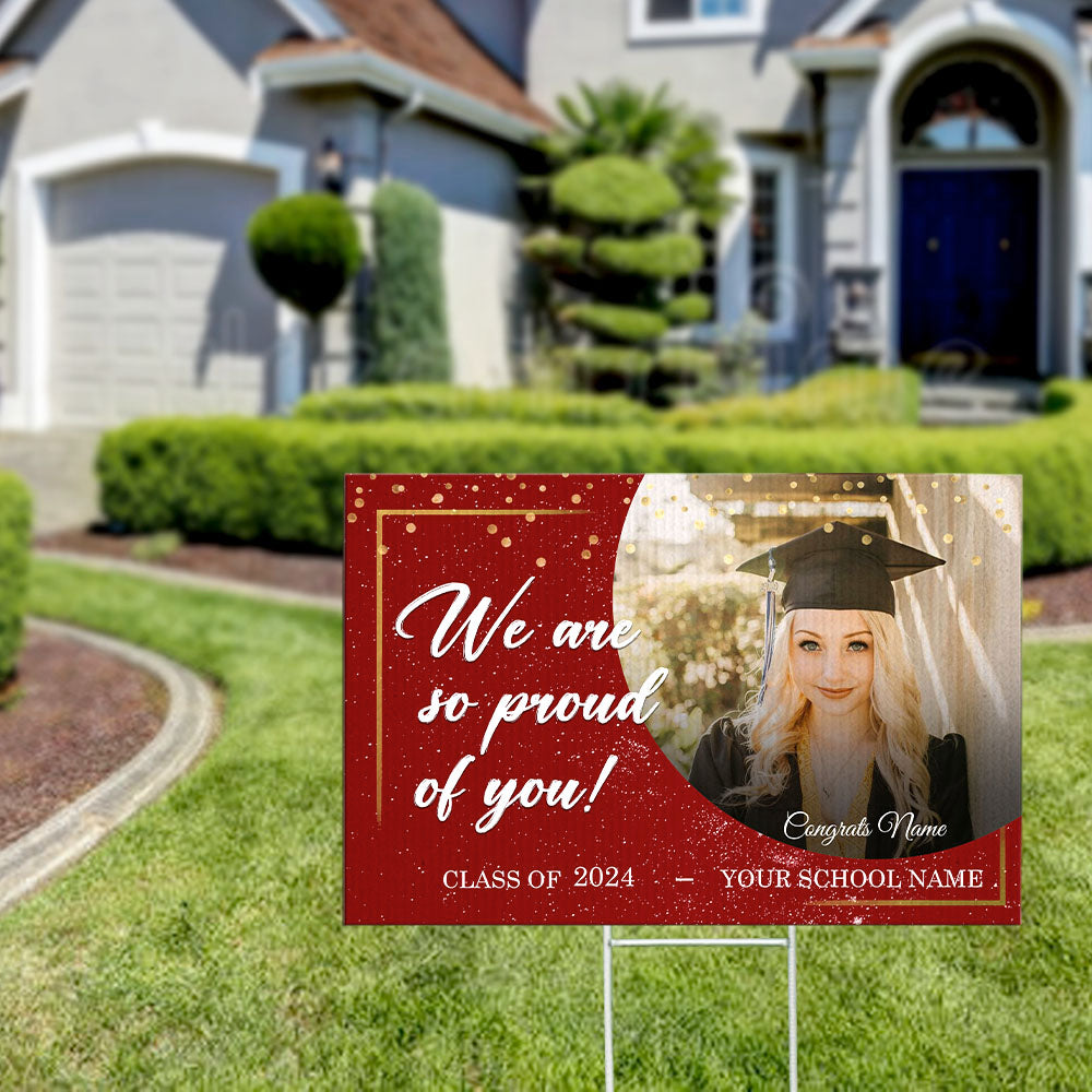 Custom The Best Is Yet To Come Photo Graduation Lawn Sign With Stake, Graduation Gift AN