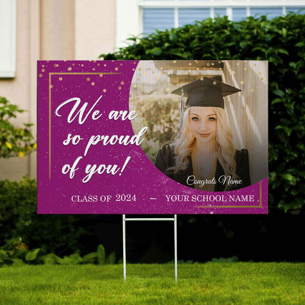 Custom The Best Is Yet To Come Photo Graduation Lawn Sign With Stake, Graduation Gift AN