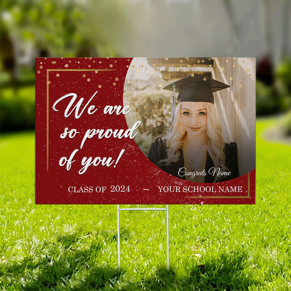 Custom The Best Is Yet To Come Photo Graduation Lawn Sign With Stake, Graduation Gift AN