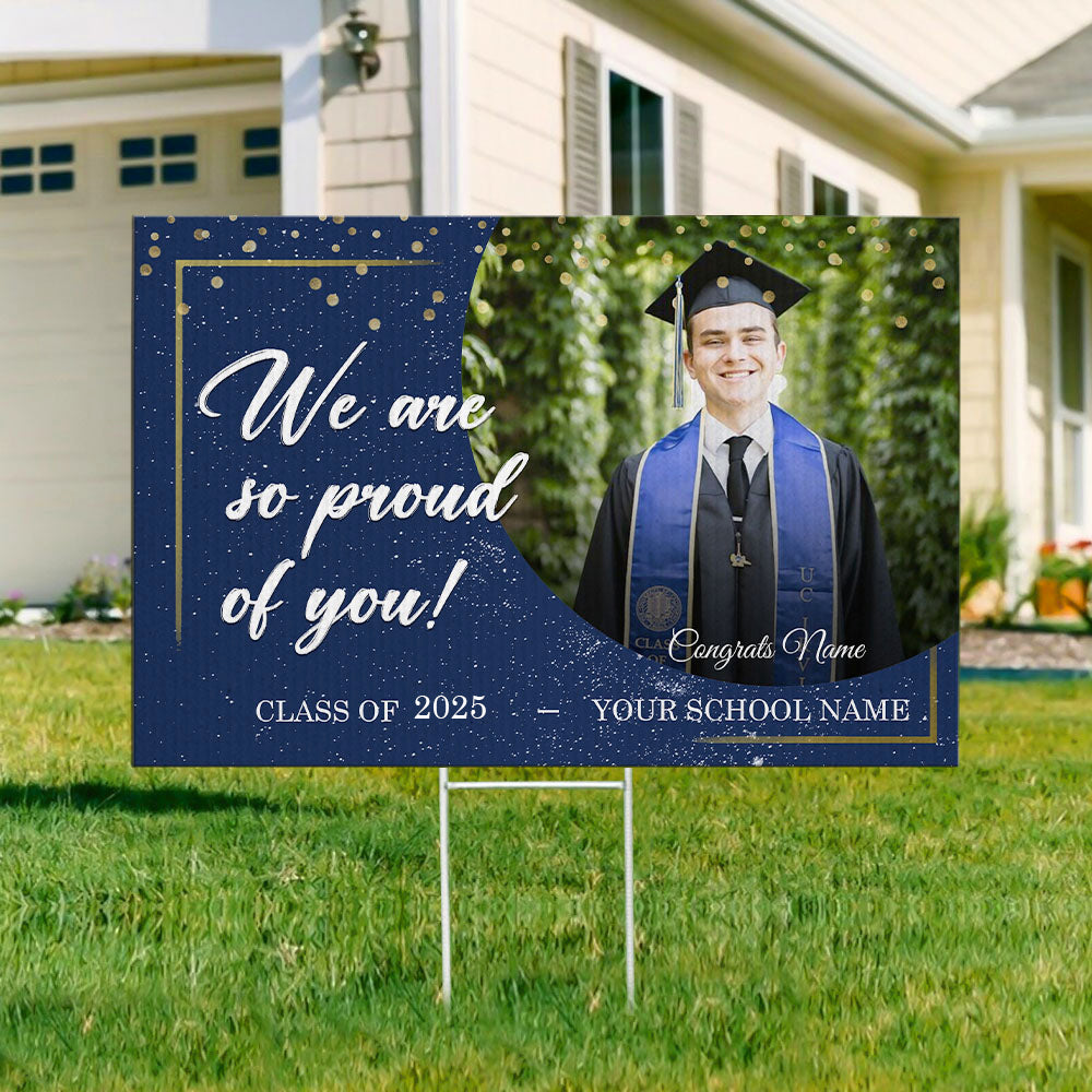 Custom The Best Is Yet To Come Photo Graduation Lawn Sign With Stake, Graduation Gift FC