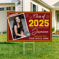 Thumbnail for Custom Picture Class Of 2025 Graduation Lawn Sign, Graduation Decorations