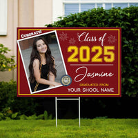 Thumbnail for Custom Picture Class Of 2025 Graduation Lawn Sign, Graduation Decorations