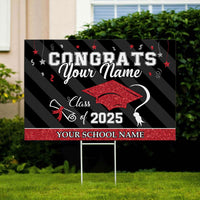 Thumbnail for Custom 2025 Graduation Lawn Sign with Stake - Graduation Gift