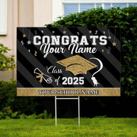 Thumbnail for Custom 2025 Graduation Lawn Sign with Stake - Graduation Gift